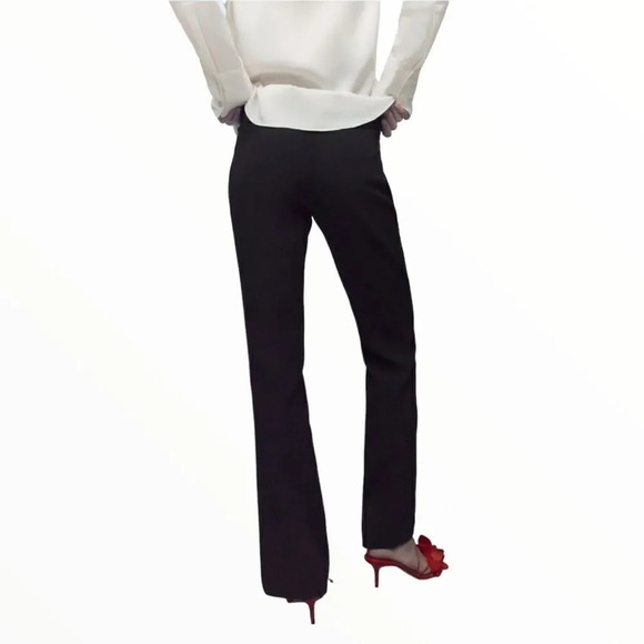 ZARA | Black | THE LOW RISE FLARE PANTS - Picture 7 of 11